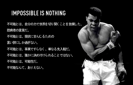 Impossible Is Nothing 言葉がくれたﾁｶﾗ